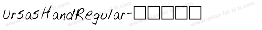UrsasHand Regular字体转换